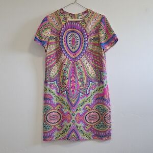 Alice & Trixie Multicolor Paisley Mini Dress - Pink, Yellow, Blue